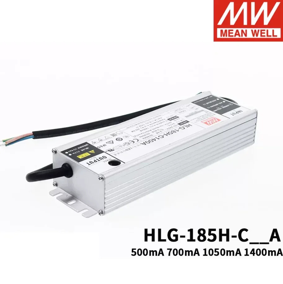 MEAN WELL LED 정전류 스위칭 전원공급장치 A/B 디밍 HLG-185H-C 500/700/1050/1400mA