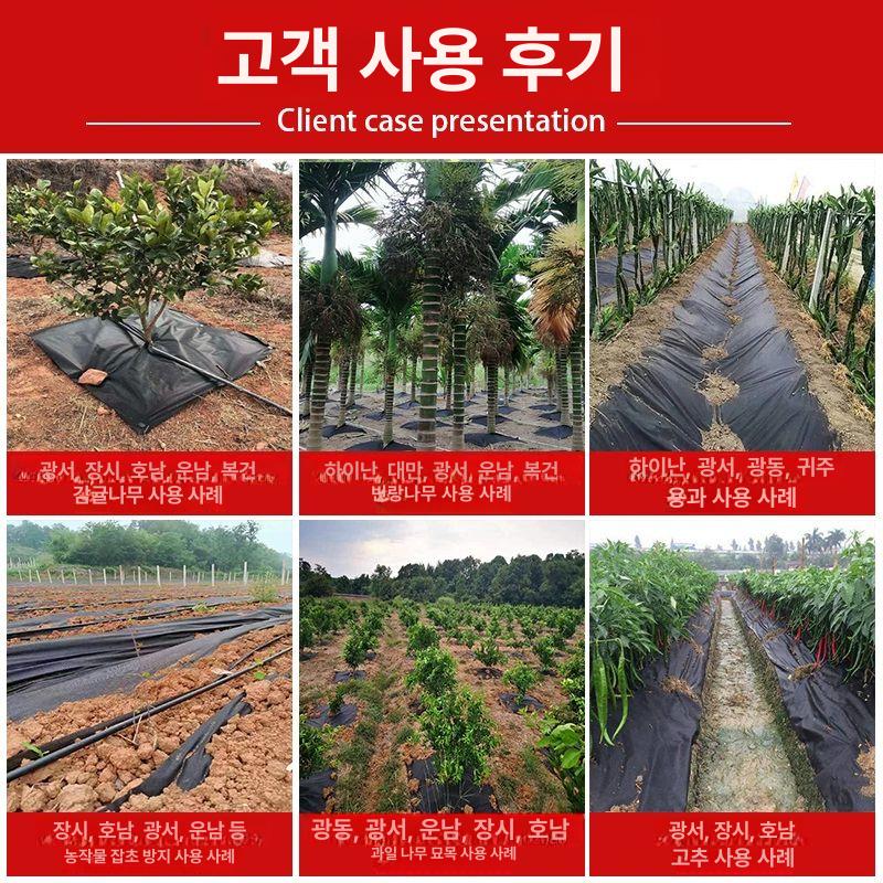 고추밭 잡초방지 농업용 부직포 시트 텃밭 방초포 매트 커버 - 상세 이미지 3
