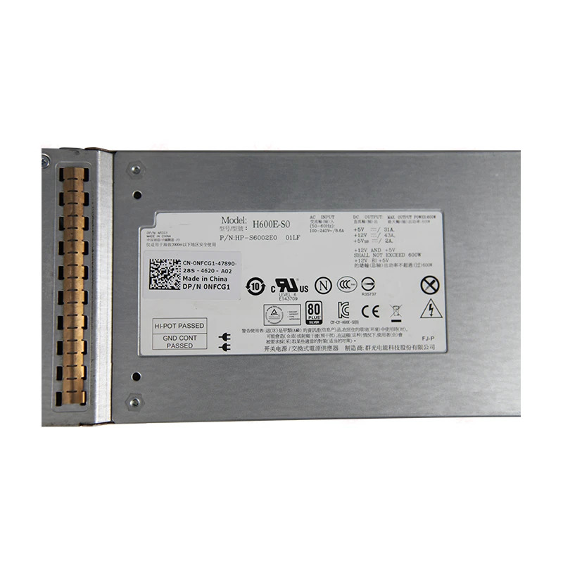 Dell MD3600f MD3200 MD1200 MD1220 600W 전원공급장치 L600E-S0 H600E-S0 06N7YJ 0NFCG1 0GV5NH hp호환-S6002E0 T