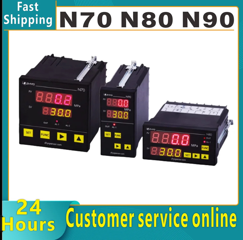 ZHYQ 지능형 디지털 압력 컨트롤러 계기 제어 스위치 N70 N80 N90 220VAC 출력 2mV/V-50Mpa