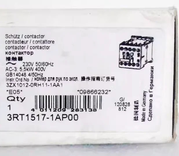 3RT1517-1AP00 6EP1333-2BA20 6FX8002-2DC10-1FA0 6SL3310-1TE33-1AA3 6ES7901-1BF00-0XA0