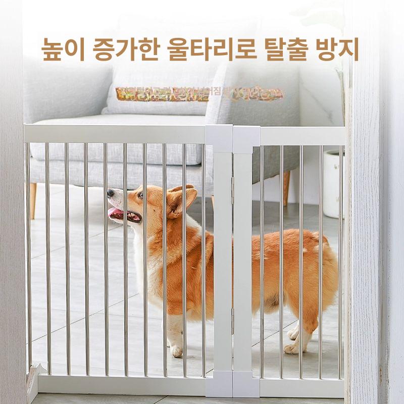 강아지펜스 실내펫룸 애견울타리 안전 가림막 파티션 거실용 목재 - 상세 이미지 4