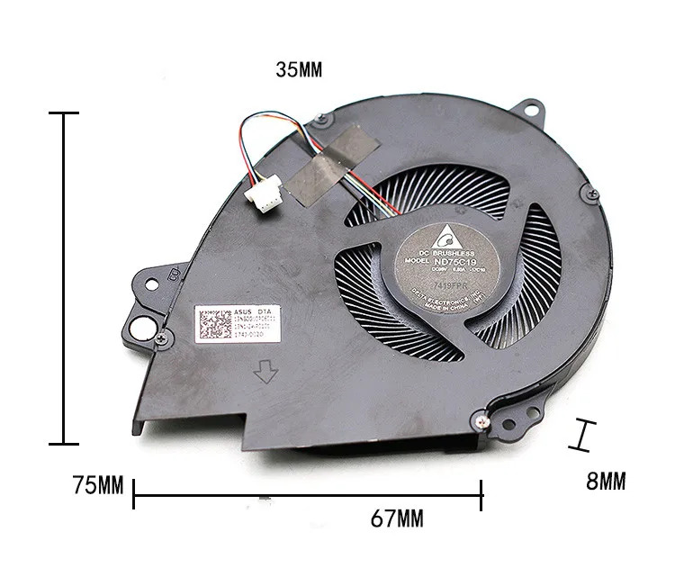 델타 ND75C19-17C10 ASUS호환 GX501 GX501V 노트북 팬