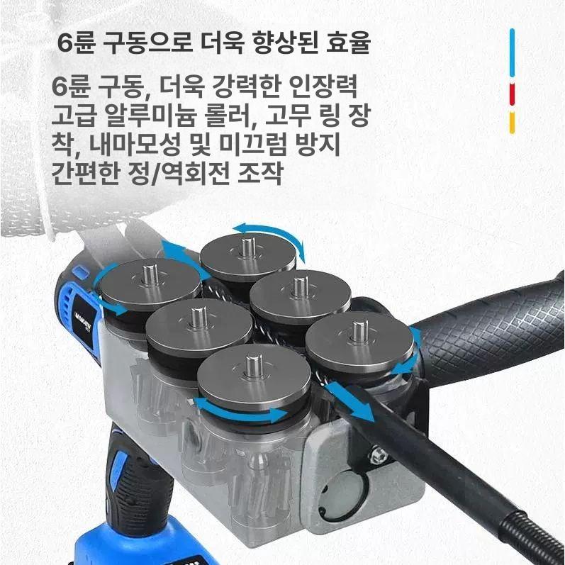 전동 풀링기 절삭기 권취기 포설기 선통기 인출 롤러 와이어 자동요비선 공구 - 상세 이미지 3