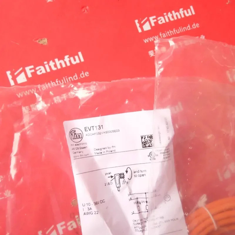 IFM EVT131 신규 연결 케이블 ADOAF032VAS0005E03 M8 3코어 5미터