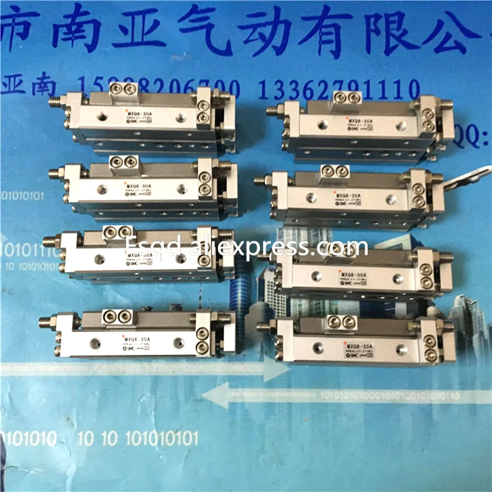 MXQ8-10A MXQ8-20A MXQ8-30A MXQ8-40A MXQ8-50A MXQ8-75A SMC 에어 슬라이드 테이블 실린더 공압 부품 MXQ 시리즈