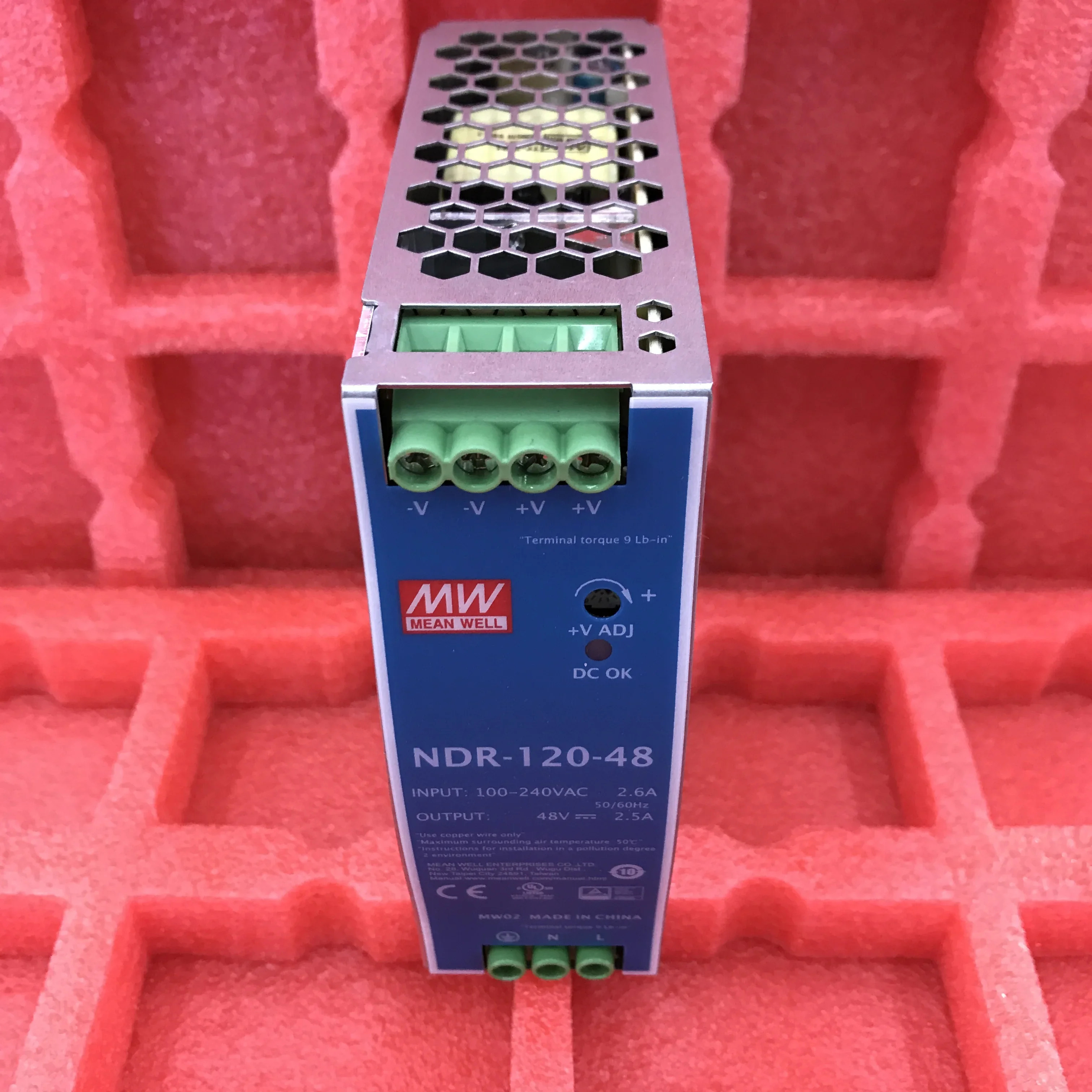MEAN WELL NDR-120 시리즈 NDR-120-12 NDR-120-24 NDR-120-48 120W 산업DIN 레일 단일 출력
