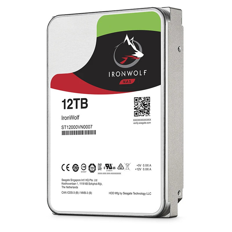 NAS 하드 드라이브내장 오리지널 HDD 씨게이트 12TB 3.5 인치 256MB 7200RPM ST12000VN0008 ST12000VN0007 신