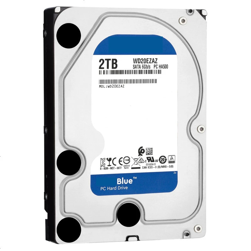 데스크탑 하드 드라이브 WD20EZAZ내장 WD Blue 2TB 3.5 SATA 6 Gb/s 256MB 5400RPM새 원본 HDD