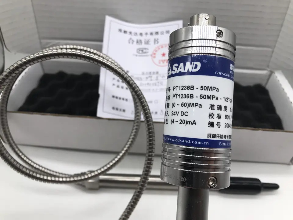 청두 Xianda 용융 압력센서 PT1236B-50MPa-1/2 인치 20-150/1000