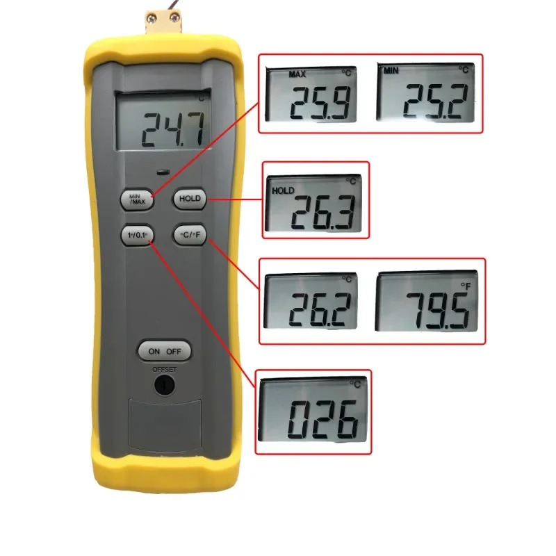 TECPEL DTM-305B 싱글 듀얼 열전대 온도계