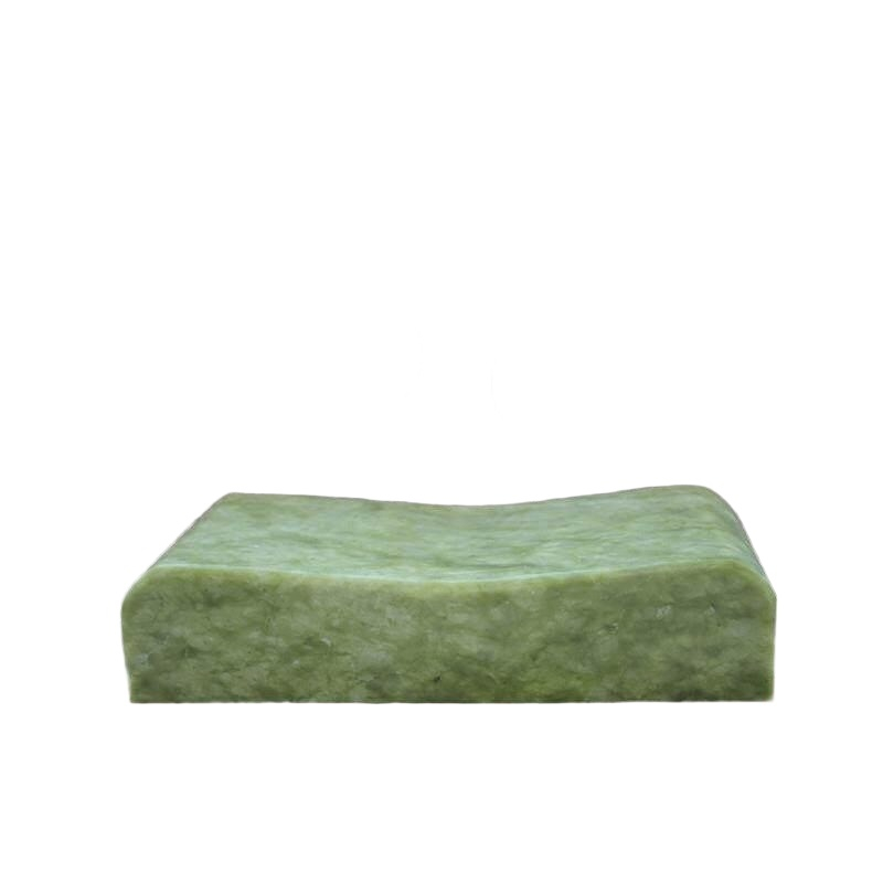 경추 여름 베게 마사지 타입 딱딱한 옥돌 다크블루그린 26x12x3cm - 상품 이미지