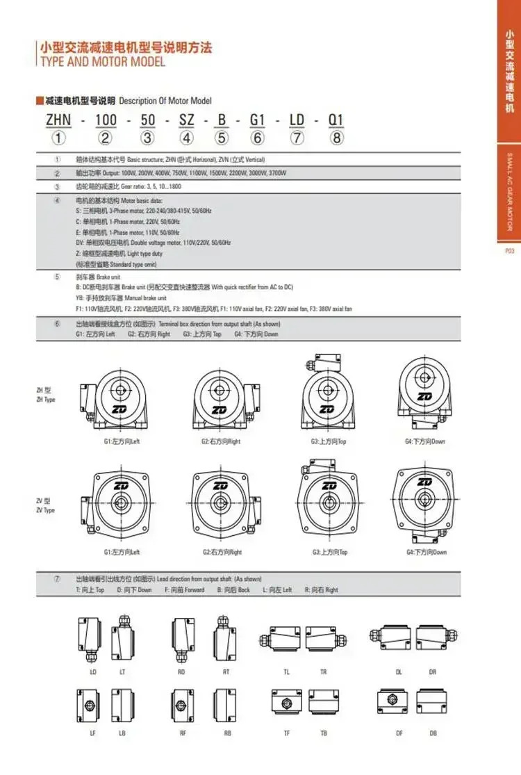중달리 감속기 수평 수직 모터 100w-3.7kw 3상 비동기
