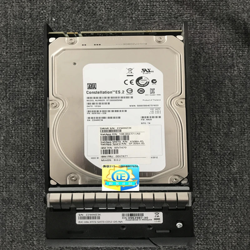 X308A-R5 SP-X308A-R5 서버 HDD 내장 하드 NetApp 3TB 3.5 인치 SATA 64MB 7200RPM 거오리지널