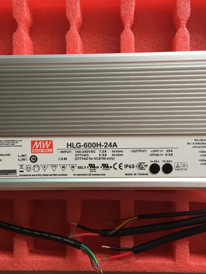 Mingwei LED 스위칭 전원공급장치 HLG-600H-12A 15A 20A 24A 30A 36A 42A 48A 54A