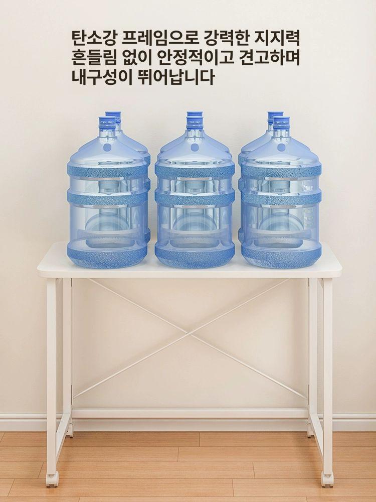 이동식 사이드테이블 접이식 호두 바퀴 책상 탁자 다용도 협탁 보조 공간활용 - 상세 이미지 5