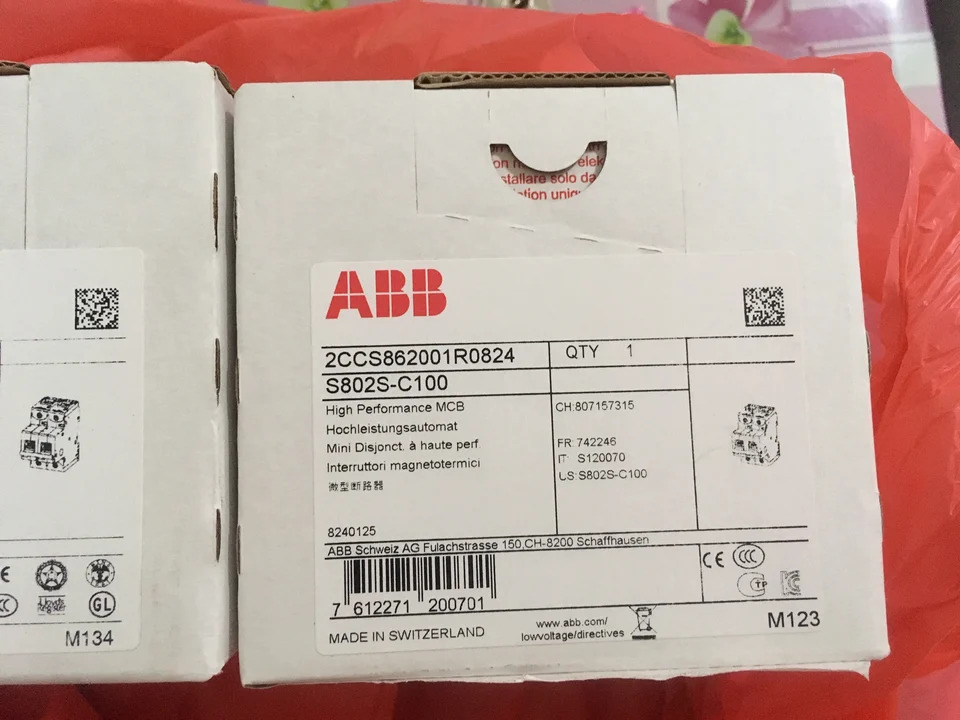 ABB 하이 브레이킹 회로차단기 S802S-B125 S802S-C125 신