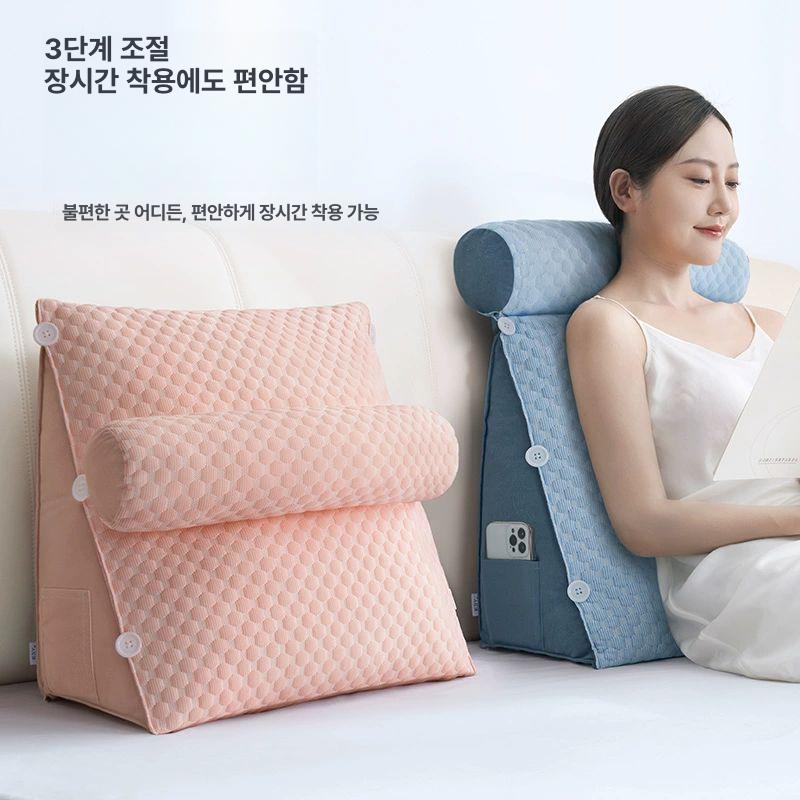 여름용 등쿠션 대형 다기능 쿨링 방석 허리 아이스빈 지지대 스타일 폭신한 학생 - 상세 이미지 3