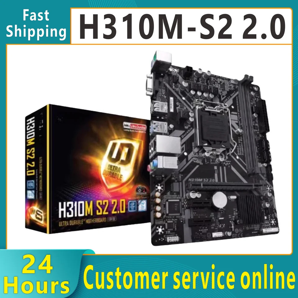 오리지널 2.0 컴퓨터 보드 VGA H370 32G LGA 1151 데스크탑 H310M S2 신