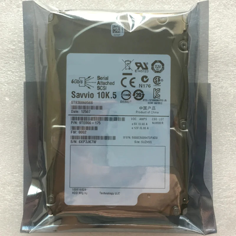 씨게이트오리지널 HDD 내장 엔터프라이즈 ST9300605SS 300GB 2.5 인치 10K SAS 6 Gb/s 32MB 신