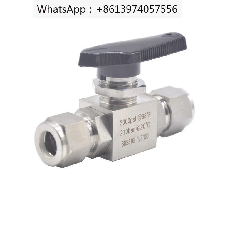 316L 스테인리스강 BV 고압 페룰 볼 밸브 스트레이트 스루 라차단 3000psi