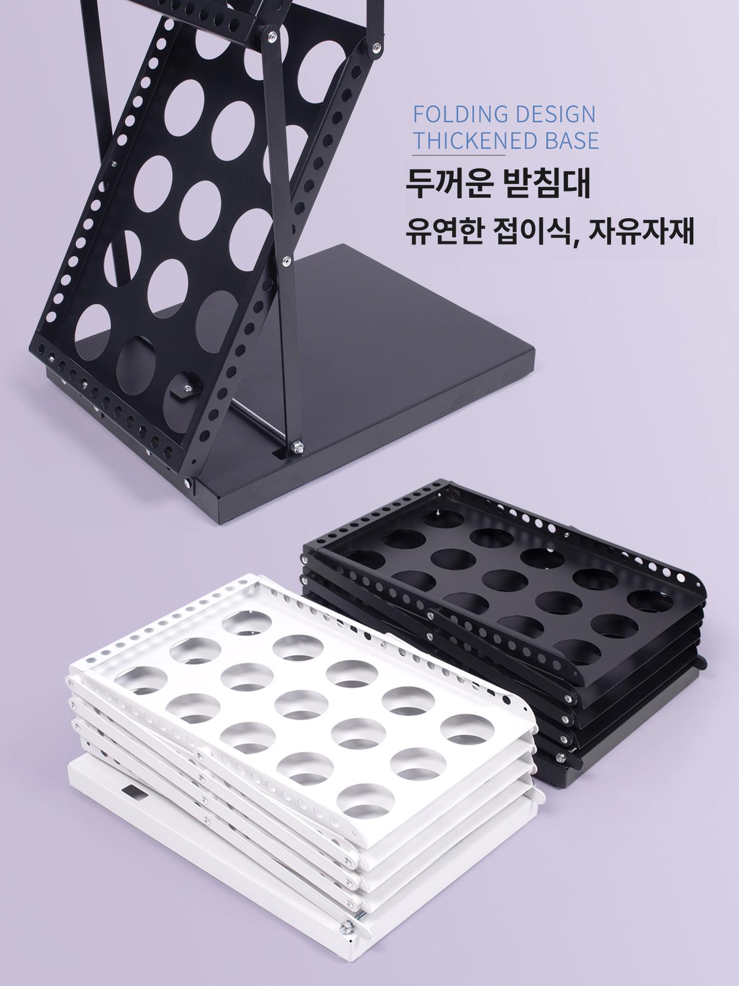 접이식 진열대 거치대 4단 진열장 선반 매대 전시대 정리대 보관 다용도 수납장 - 상세 이미지 3