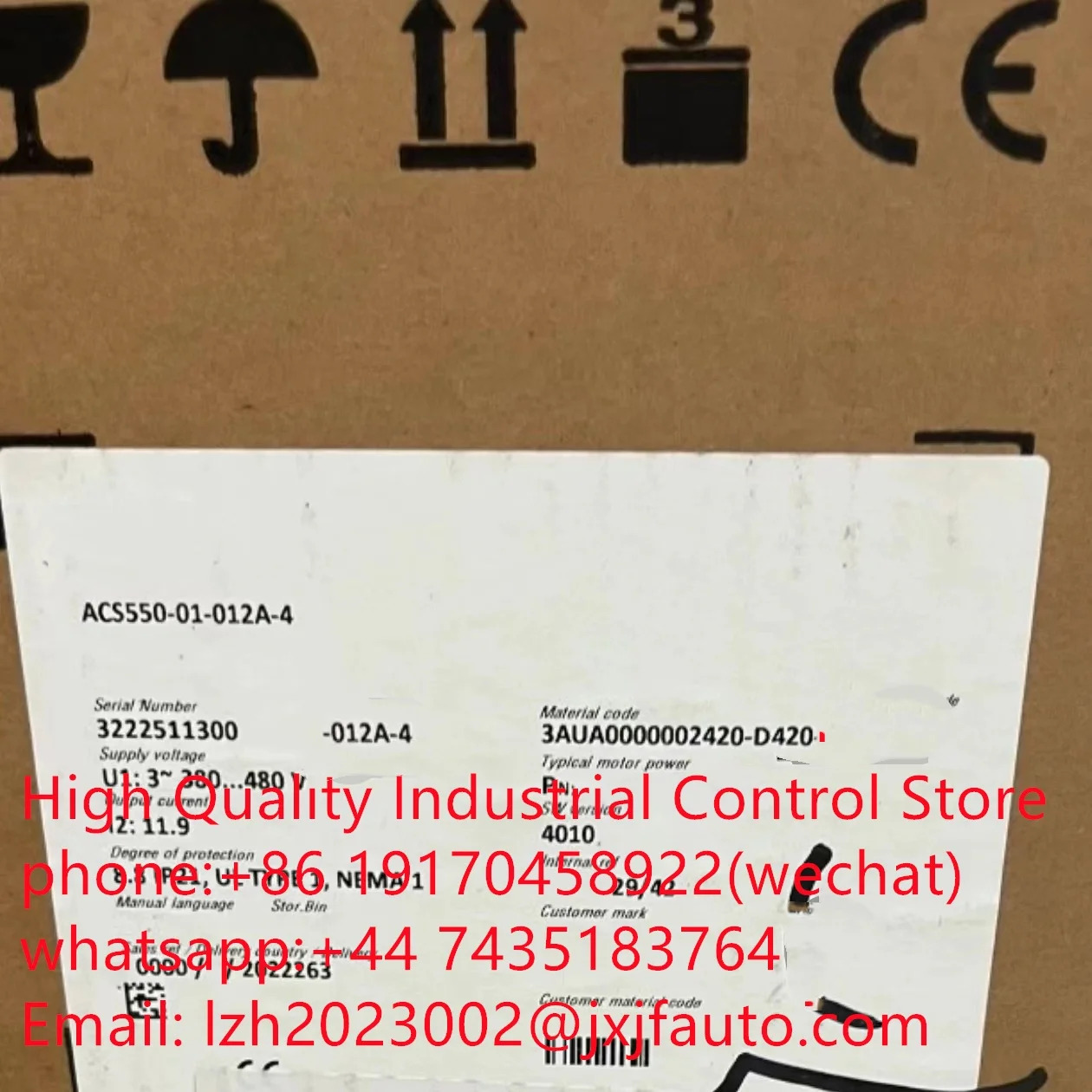 ACS550 시리즈 VCS550-01-012A-4 납품 3AUA0000002420-D