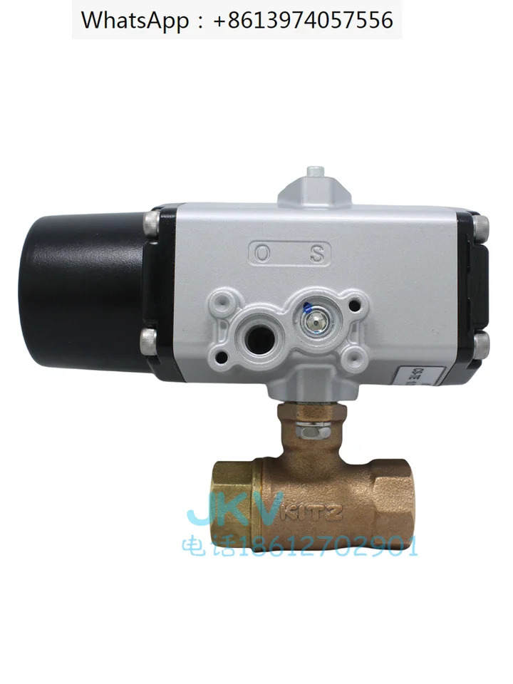 공압 볼 밸브 청동 나사 CS-TE CS-1 2 패스 차단 6 분 1 인치