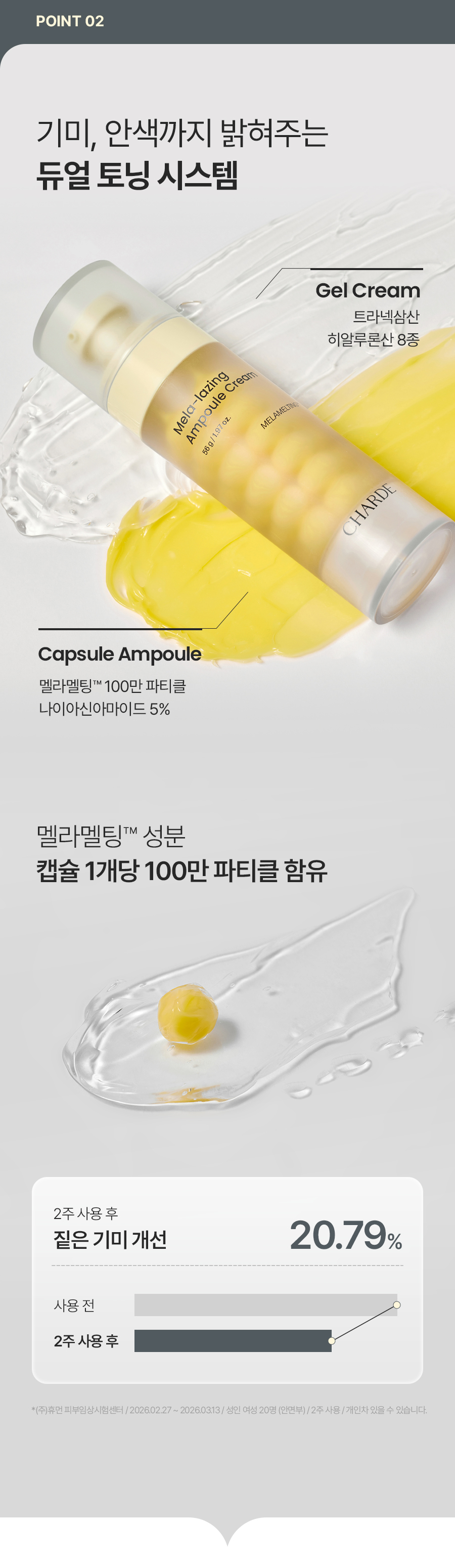 CHARDE Mela-lazing Ampoule Cream & Melacare Peel Cream Mask & Brush Set - details 17