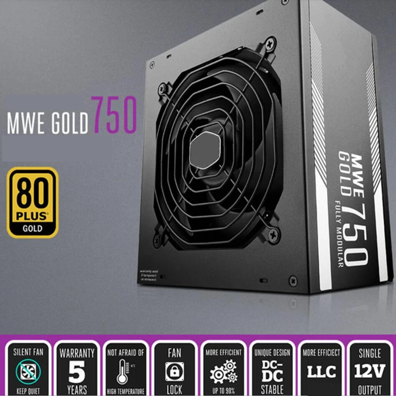 쿨러 마스터오리지널 PSU MWE 골드 750 RTX2080Ti 750W 전원공급장치 MPY-7501-AFAAG MPE-7501-AFAAG