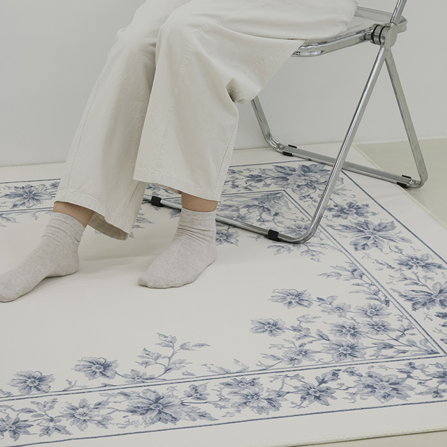 플로럴데이즈 소프티 발수 러그 사계절 단모 거실 침실 소프트 카페트 단일 색상, 170x230cm - 상세 이미지 4