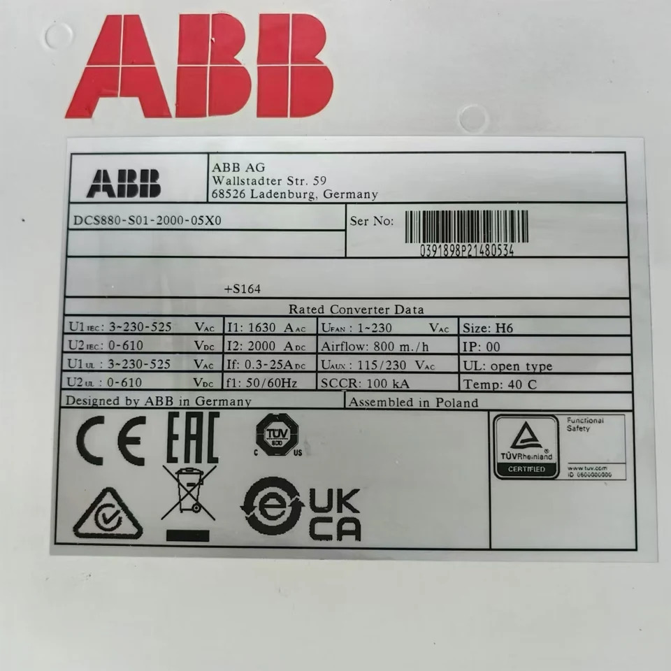 ABB DC 거버너 DCS880-S01-2000-05X0 오리지널 포장 교섭용