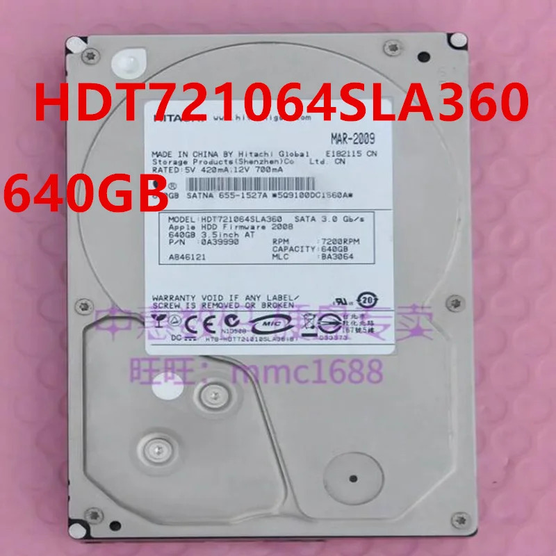 HITACHI 640GB SATA 데스크탑 HDT721064SLA360 HTS541064A9E680 HDE721064SLA33 오리지널 하드 3.5 인치 7200RPM