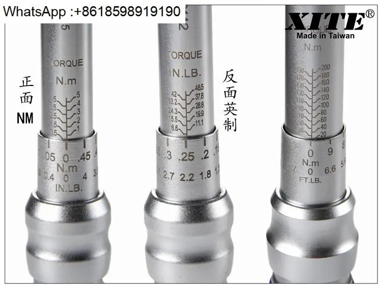 교체 가능헤드 프리셋 토크 렌치 TORX 헤드 1-400NM