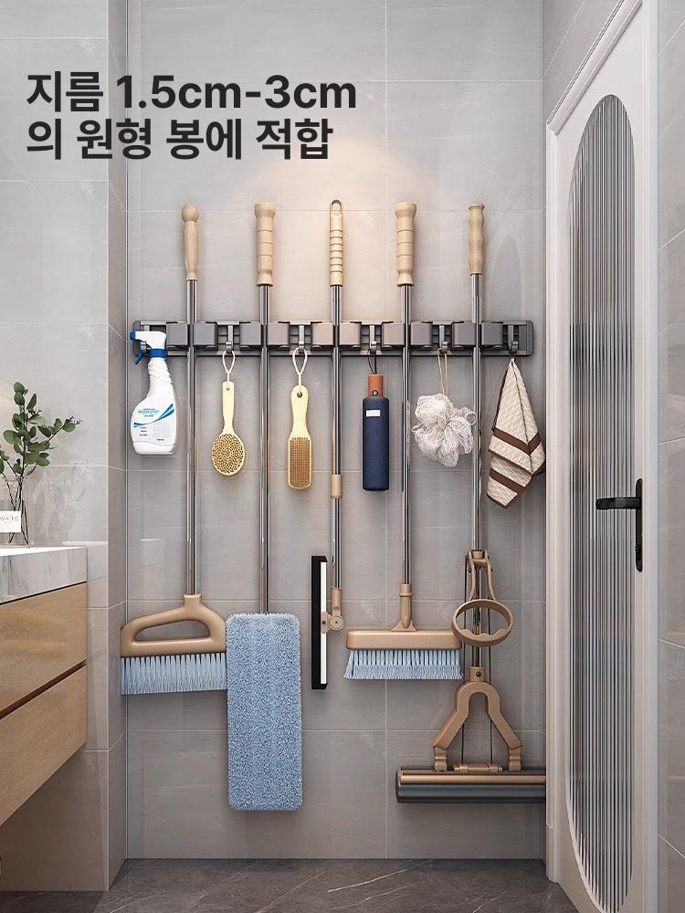 스테인레스 철제 청소 도구함 벽걸이 다목적 사무용 수납 캐비닛 정리 - 상세 이미지 3