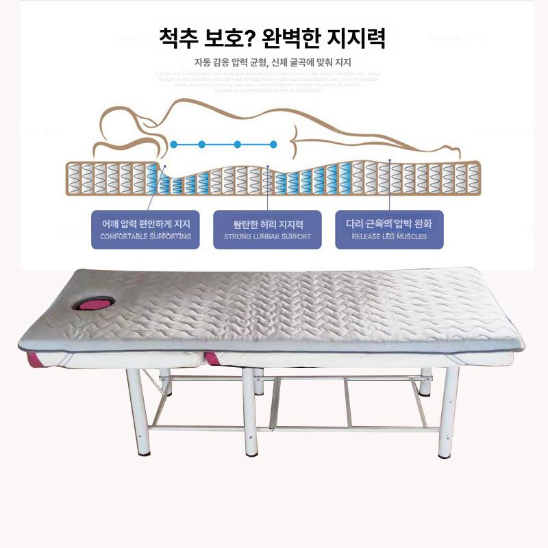 접이식 토퍼매트리스 베드 원룸 싱글 단단한 쿠션 천연라텍스 라텍스매트 침대매트 - 상세 이미지 4