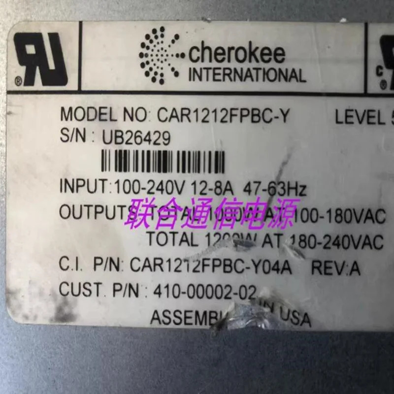 CHEROKEE 1200W CAR1212FPBC-Y CAR1212FPBC-Y04A리퍼 전원공급장치