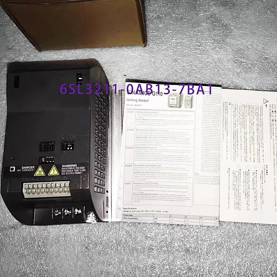 오리지널 인버터 출력 전력 0.37kW 6SL3211-0AB13-7BA1 신