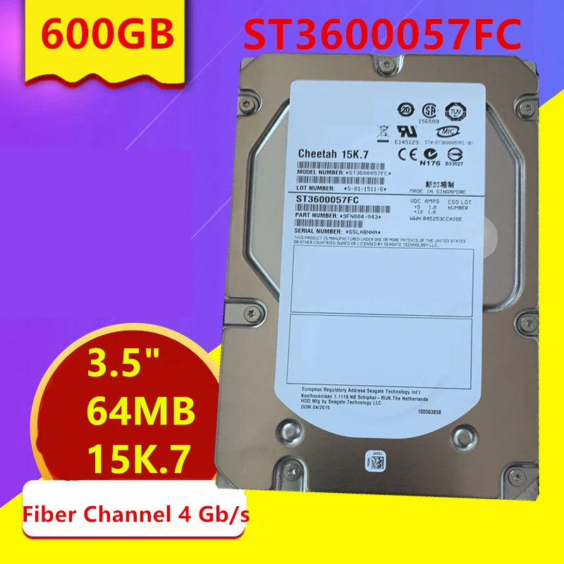 씨게이트 600GB 3.5 인치 FC오리지널 HDD ST3600057FC 내부 4 Gb/s 64MB 15000RPM
