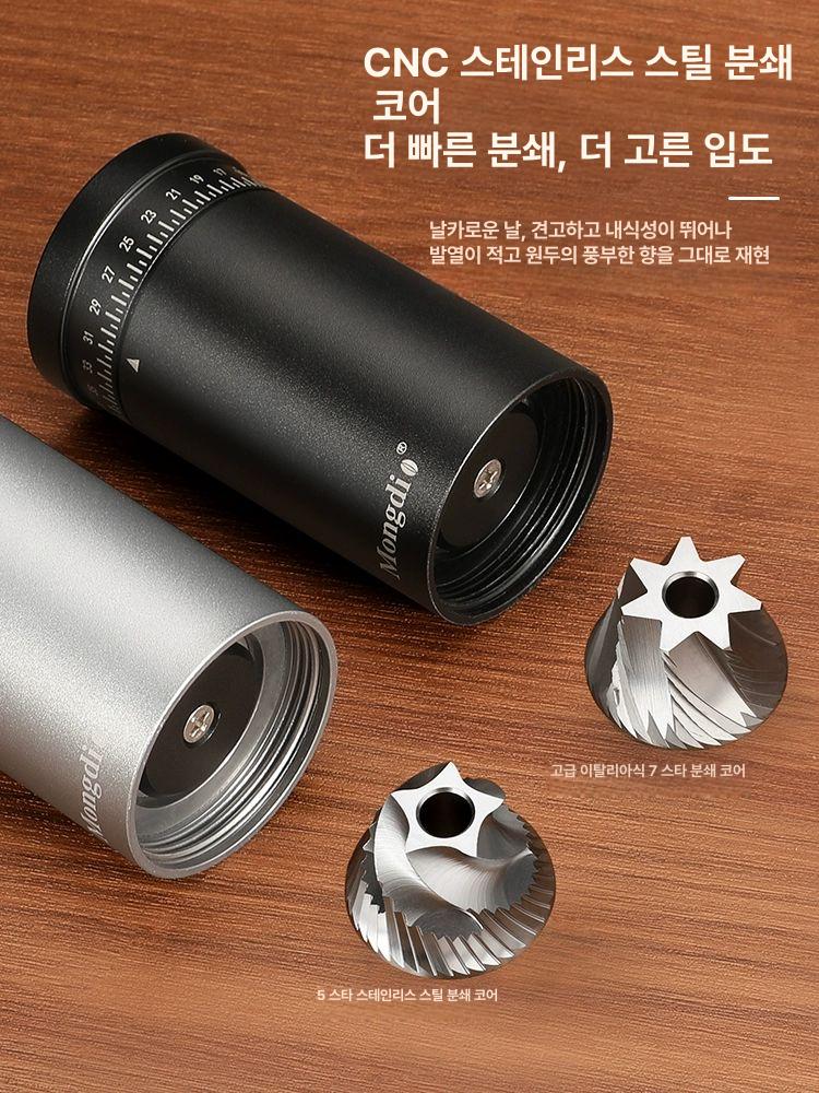 미니 핸드밀 원두분쇄기 캠핑 홈카페 가정용 분쇄도 커피밀 레트로 빈티지 핸드드립 - 상세 이미지 2