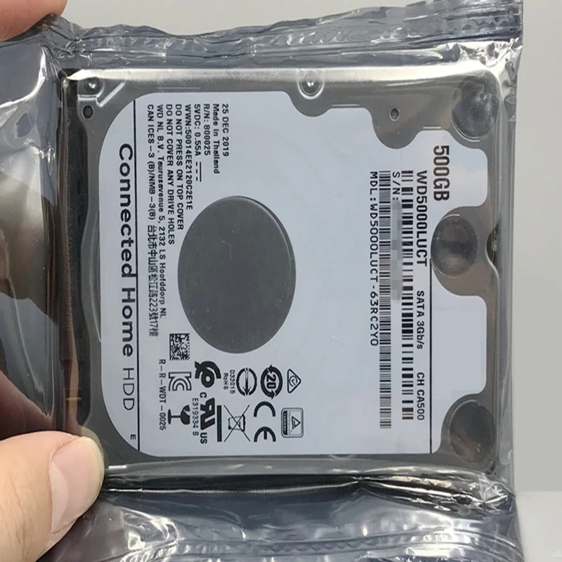 노트북내장 하드 오리지널 HDD WD 500GB 2.5 인치 SATA 6 Gb/s 16MB 5400RPM 7mm WD5000LUCT