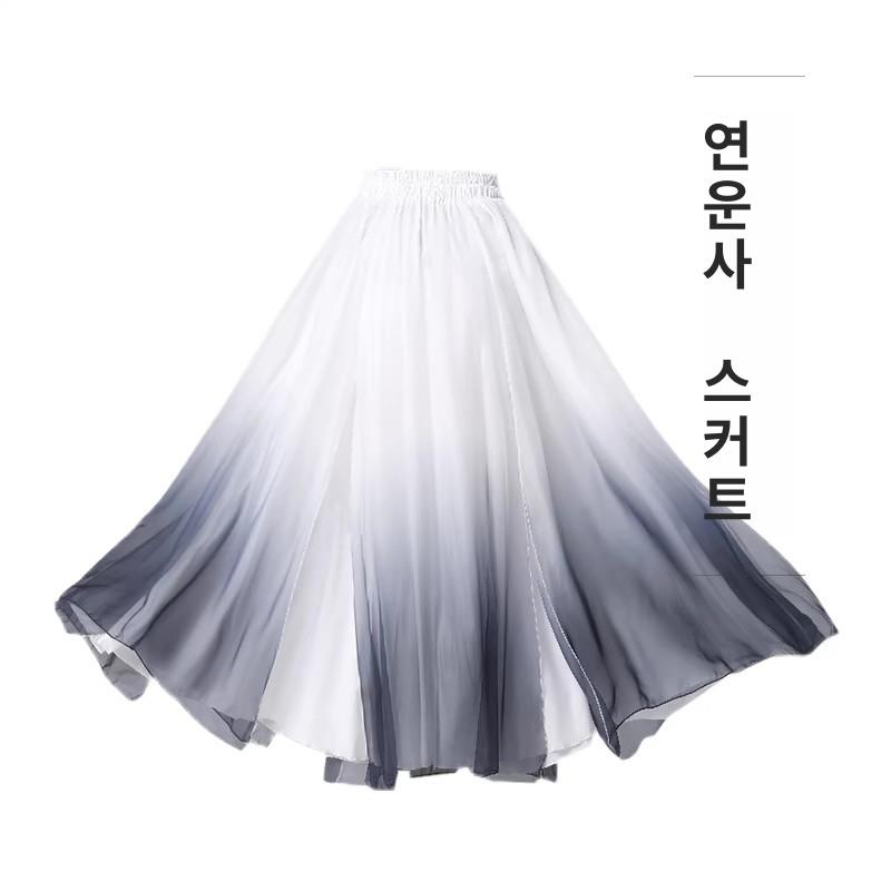 드레스 원피스 모던 댄스복 연습 한국무용 공연의상 무대복 스커트 댄스스포츠 대회 - 상세 이미지 5