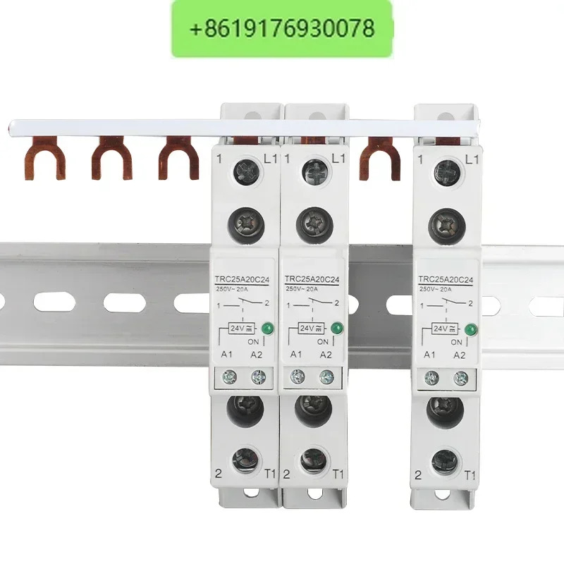 TRC-25A20C24 고전력 Din 레일 릴레이 24VDC/AC 20mA 입력 250VAC 20A 출력 소프트 스타트 전자기 접촉 모듈
