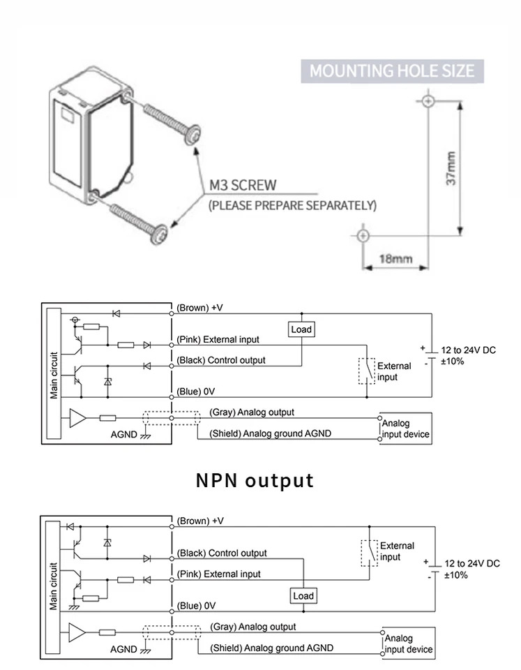 KJT CMOS 변위 스위치 IVDT 센서 정확도 0.01mm NPN PNP 전압 전류 출력 거리