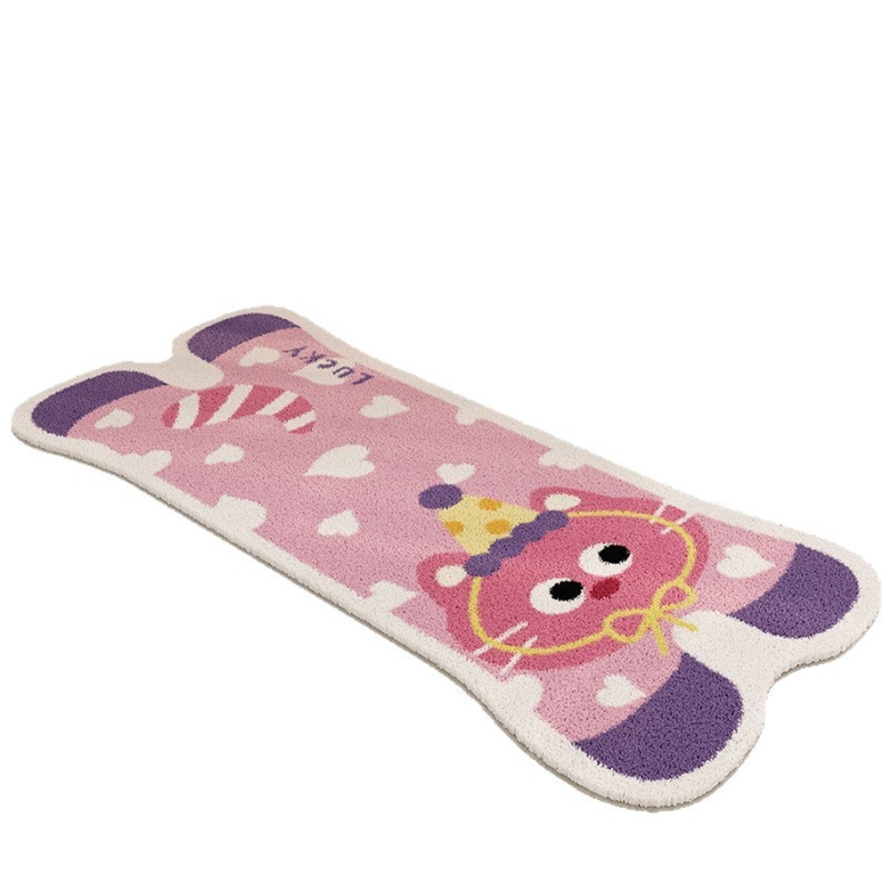 넙쭉이 매트 러그 고양이 바닥 침실 거실 컴퓨터 방꾸미기 거실꾸미기 CBT 녹색옷을 입은 고양이 40x60cm - 상세 이미지 5