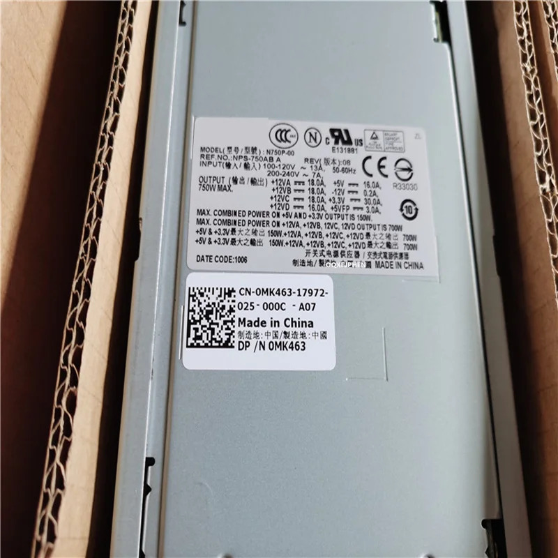 델 PE1430 정밀 490 690 SC1430 PSU 24P 20P 750W 전원공급장치 N750P-00 H750P-00 0MK463 0U9692 신