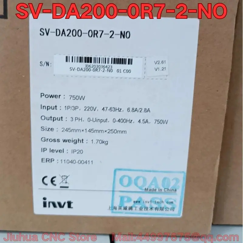 SV-DA200-0R7-2-NO 서보 드라이브