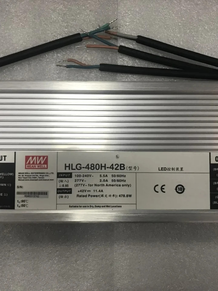 Mingwei LED 방수 스위칭 전원공급장치 정전류 정전압 HLG-480H-24B 30B 36B 42B 48B 54B