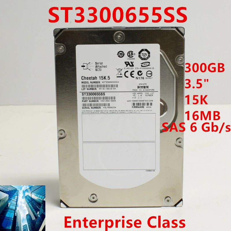 씨게이트오리지널 HDD 내부 엔터프라이즈 ST3300655SS 300GB 3.5 인치 15K5 SAS 6 Gb/s 16MB