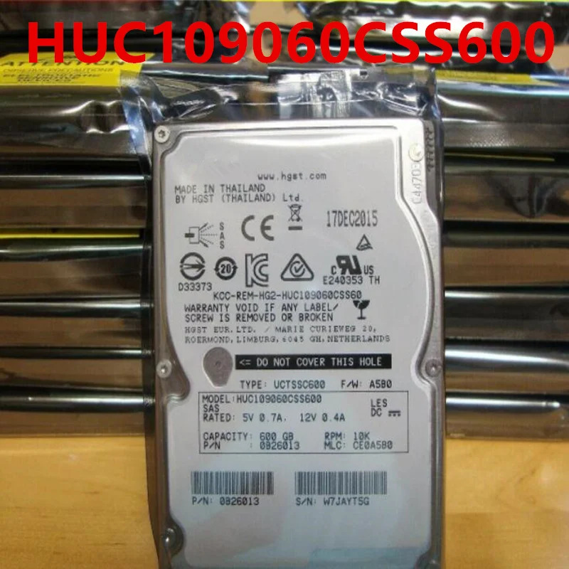 내부 하드 오리지널 HDD Hgst 600GB 2.5 인치 SAS 6 Gb/s 64MB 10K 엔터프라이즈 HUC109060CSS600 신